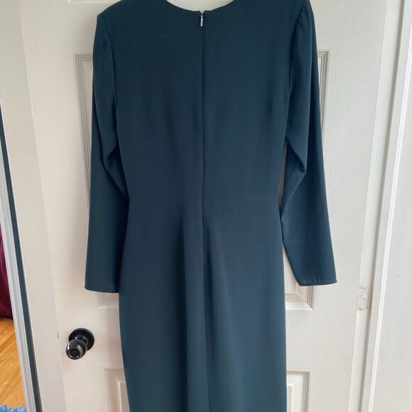 Aritzia Elegant Knot-Front Dress (Teal) - Picture 2 of 4